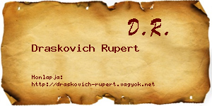 Draskovich Rupert névjegykártya